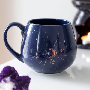 Healing Light Blue Crescent Moon Rounded Mug Photo
