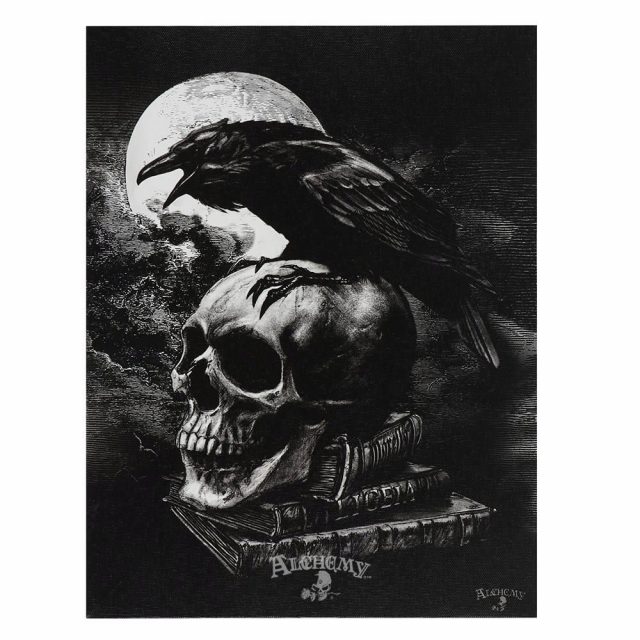 Healing Light Canvas Plaque 19x25cm Poe's Raven by Alchemy Photo