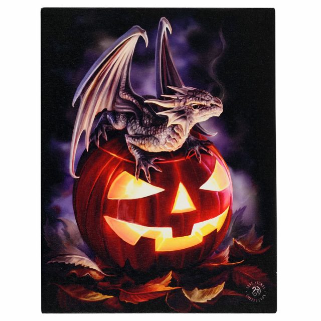Healing Light Canvas Plaque 19x25cm Trick or Treat by Anne Stokes Photo