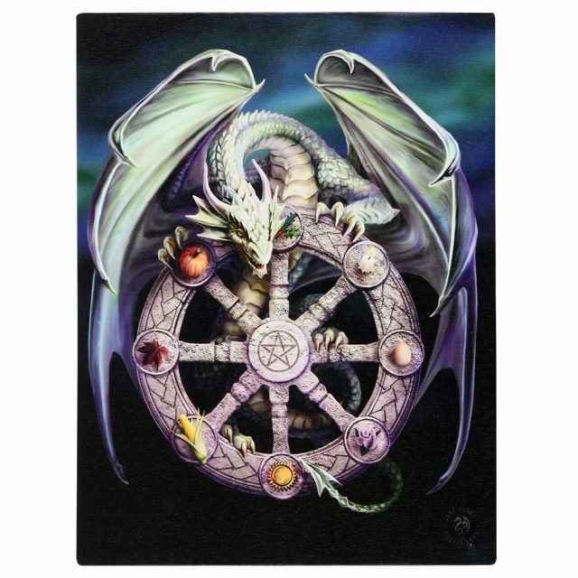 Healing Light Canvas Plaque 19x25cm Wheel of the Year by Anne Stokes Photo