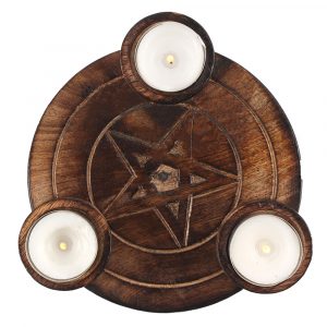 Healing Light Pentagram Tea Light Candle Holder Photo