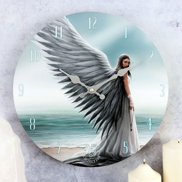 Healing Light Spirit Guide Wall Clock by Anne Stokes Photo