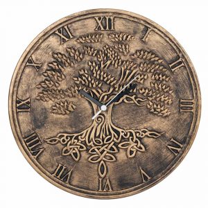 Healing Light Terracotta Tree of Life Clock by Lisa Parker Photo