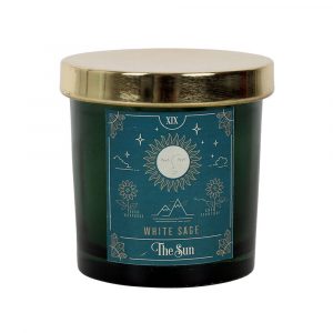 Healing Light The Sun White Sage Tarot Candle Photo