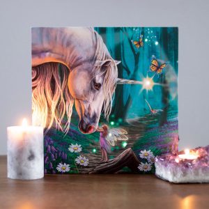 Healing Light Fairy Whispers Light Up Canvas Plaque by Lisa Parker main Photo