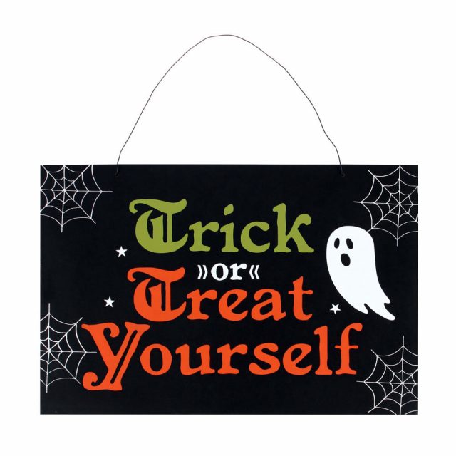 Healing Light Trick or Treat Yourself Hanging Sign Photo