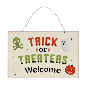 Healing Light Trick or Treaters Welcome Hanging Sign Photo