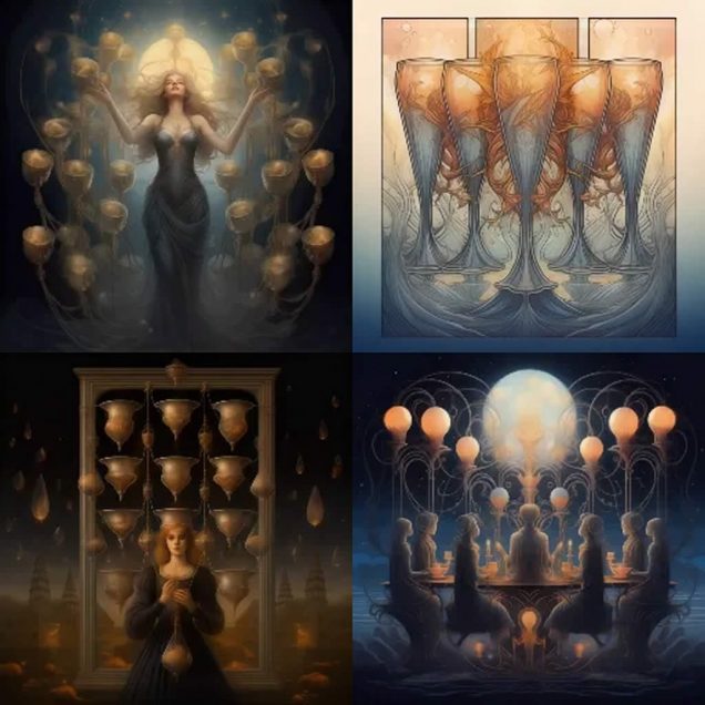 Healing Light, Eight of Cups meaning, designs image