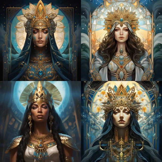 The High Priestess meaning, Tarot, designs image