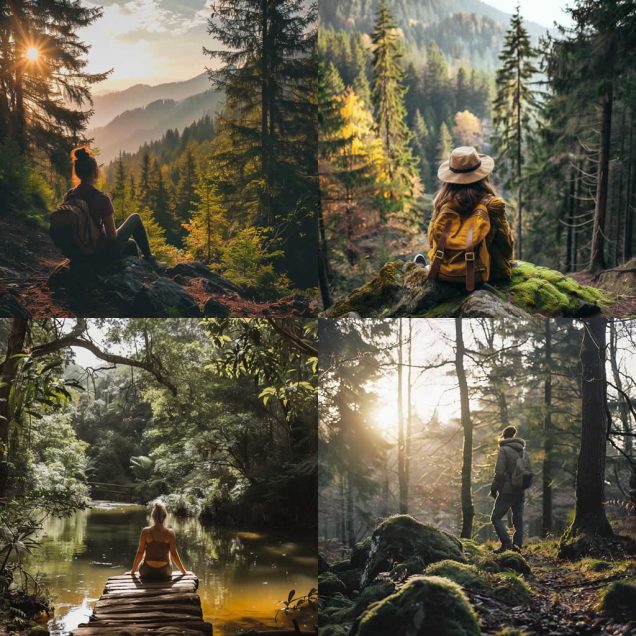 Healing Light, Nature and Wellbeing: The benefits of spending time in nature and how to incorporate it into daily life, designs image